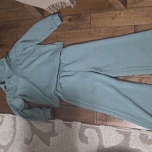 Textured Sage Green Lounge Set.